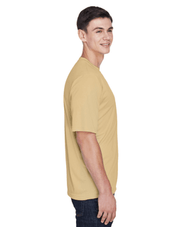 Sample of Team 365 TT11 - Men's Zone Performance T-Shirt in SPORT VEGAS GOLD from side sleeveleft