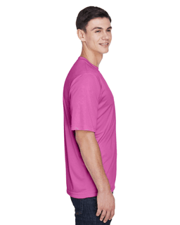 Sample of Team 365 TT11 - Men's Zone Performance T-Shirt in SP CHARITY PINK from side sleeveleft