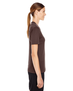 Sample of Team 365 TT11W - Ladies' Zone Performance T-Shirt in SPORT DARK BROWN from side sleeveleft