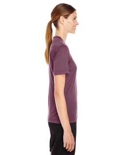 Sample of Team 365 TT11W - Ladies' Zone Performance T-Shirt in SPORT DRK MAROON from side sleeveleft
