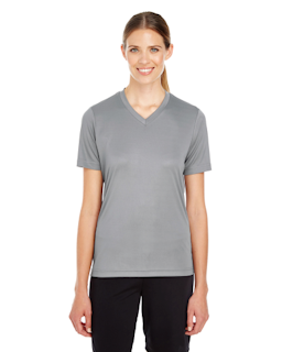 Sample of Team 365 TT11W - Ladies' Zone Performance T-Shirt in SPORT GRAPHITE from side front