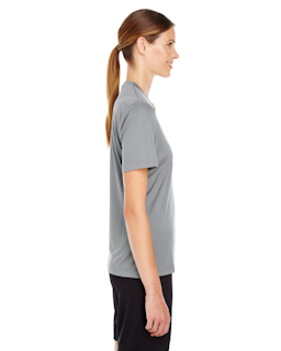 Sample of Team 365 TT11W - Ladies' Zone Performance T-Shirt in SPORT GRAPHITE from side sleeveleft