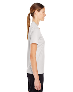 Sample of Team 365 TT11W - Ladies' Zone Performance T-Shirt in SPORT SILVER from side sleeveleft