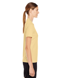 Sample of Team 365 TT11W - Ladies' Zone Performance T-Shirt in SPORT VEGAS GOLD from side sleeveleft