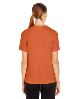 Sample of Team 365 TT11W - Ladies' Zone Performance T-Shirt in SPRT BRNT ORANGE from side back