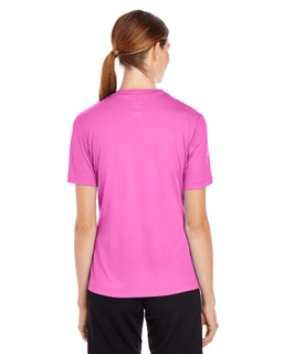 Sample of Team 365 TT11W - Ladies' Zone Performance T-Shirt in SP CHARITY PINK from side back
