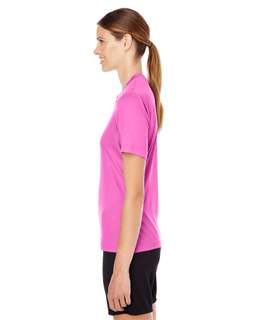 Sample of Team 365 TT11W - Ladies' Zone Performance T-Shirt in SP CHARITY PINK from side sleeveright