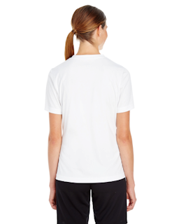 Sample of Team 365 TT11W - Ladies' Zone Performance T-Shirt in WHITE from side back