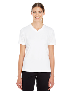 Sample of Team 365 TT11W - Ladies' Zone Performance T-Shirt in WHITE from side front