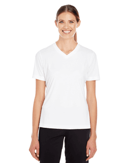 Sample of Team 365 TT11W - Ladies' Zone Performance T-Shirt in WHITE from side front