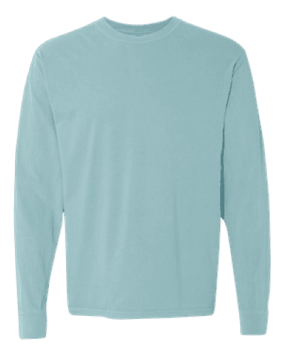 Sample of 6.1 Ounce Ringspun Cotton Long Sleeve T-Shirt in ChalkyMint style