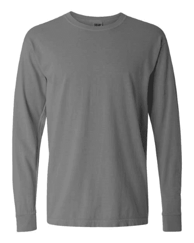 Sample of 6.1 Ounce Ringspun Cotton Long Sleeve T-Shirt in Grey style
