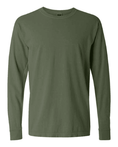 Sample of 6.1 Ounce Ringspun Cotton Long Sleeve T-Shirt in Hemp style