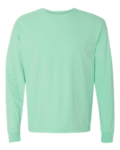 Sample of 6.1 Ounce Ringspun Cotton Long Sleeve T-Shirt in IslandReef style