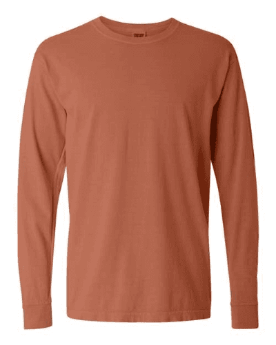 Sample of 6.1 Ounce Ringspun Cotton Long Sleeve T-Shirt in Yam style