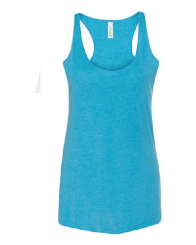 Sample of Women's Triblend Racerback Tank in Aqua Triblend style