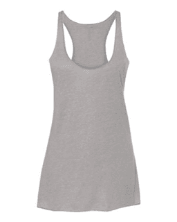 Sample of Women's Triblend Racerback Tank in Athletic Grey Triblend from side front