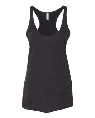 Sample of Women's Triblend Racerback Tank in Black Heather Triblend style