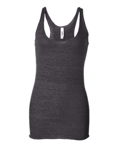 Sample of Women's Triblend Racerback Tank in Charcoal Black Triblend style