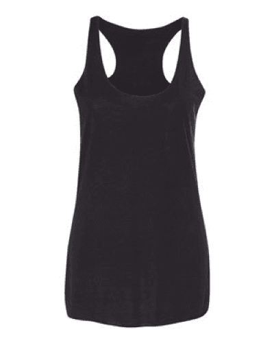 Sample of Women's Triblend Racerback Tank in Solid Black Triblend style