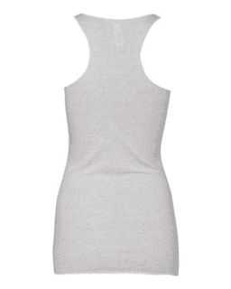 Sample of Women's Triblend Racerback Tank in White Fleck Triblend from side back
