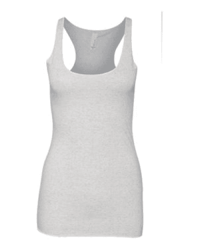 Sample of Women's Triblend Racerback Tank in White Fleck Triblend style