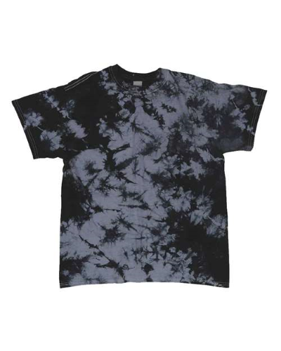 Sample of Crystal Tie Dyed T-Shirt in Black Grey style
