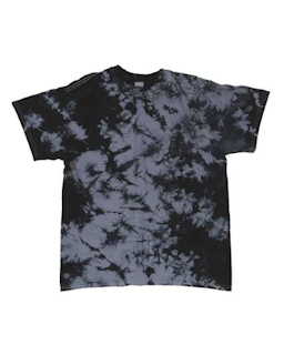 Sample of Crystal Tie Dyed T-Shirt in Black Grey from side front