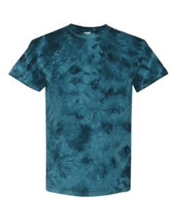 Sample of Crystal Tie Dyed T-Shirt in Navy from side front