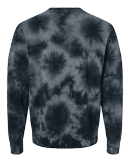 Sample of Midweight Tie-Dyed Sweatshirt in Tie Dye Black from side back