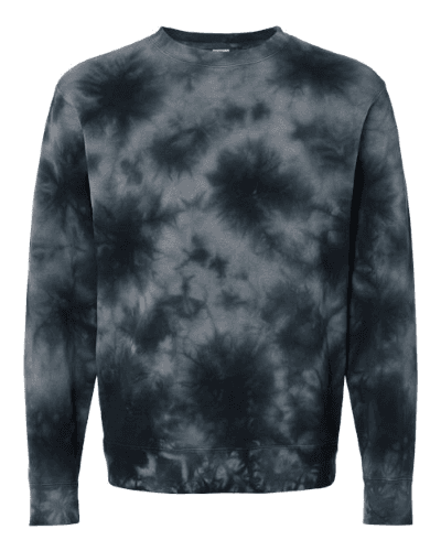 Sample of Midweight Tie-Dyed Sweatshirt in Tie Dye Black style