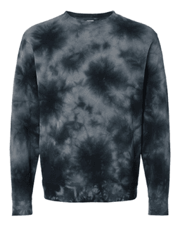 Sample of Midweight Tie-Dyed Sweatshirt in Tie Dye Black from side front
