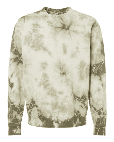 Sample of Midweight Tie-Dyed Sweatshirt in Tie Dye Olive style