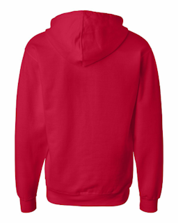 Sample of Midweight Full-Zip Hooded Sweatshirt in Red from side back