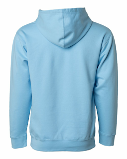 Sample of Midweight Hooded Sweatshirt in Blue Aqua from side back