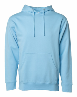 Sample of Midweight Hooded Sweatshirt in Blue Aqua from side front