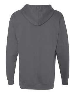 Sample of Midweight Hooded Sweatshirt in Charcoal from side back