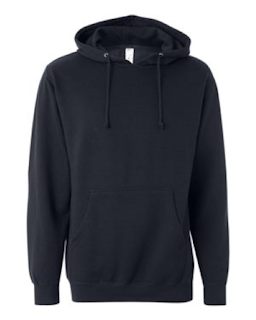 Sample of Midweight Hooded Sweatshirt in Classic Navy from side front
