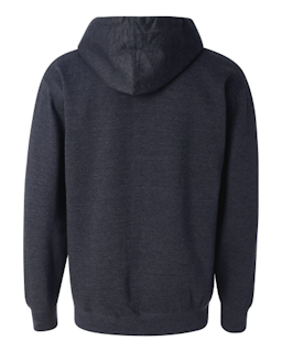 Sample of Midweight Hooded Sweatshirt in Classic Navy Heather from side back