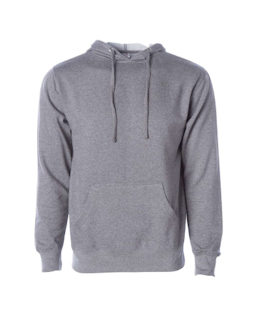Sample of Midweight Hooded Sweatshirt in Gunmetal Heather from side front