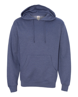 Sample of Midweight Hooded Sweatshirt in Heather Blue from side front