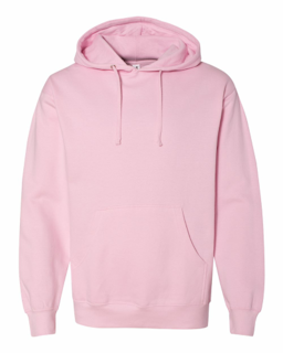 Sample of Midweight Hooded Sweatshirt in Light Pink from side front