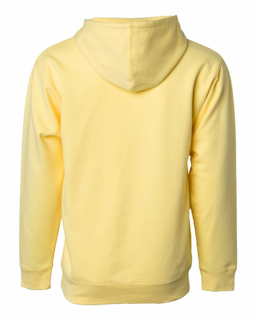 Sample of Midweight Hooded Sweatshirt in Light Yellow from side back