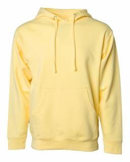 Sample of Midweight Hooded Sweatshirt in Light Yellow from side front