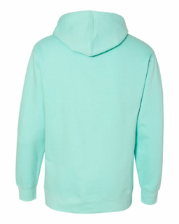 Sample of Midweight Hooded Sweatshirt in Mint from side back