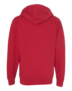 Sample of Midweight Hooded Sweatshirt in Red from side back