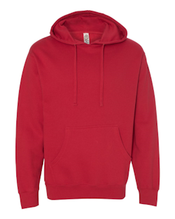 Sample of Midweight Hooded Sweatshirt in Red from side front