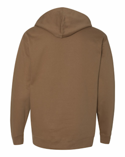 Sample of Midweight Hooded Sweatshirt in Saddle from side back
