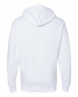 Sample of Midweight Hooded Sweatshirt in White from side back