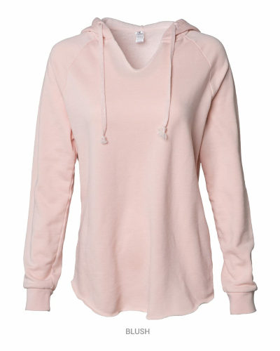 Sample of Women's Lightweight California Wavewash Hooded Pullover Sweatshirt in Blush style